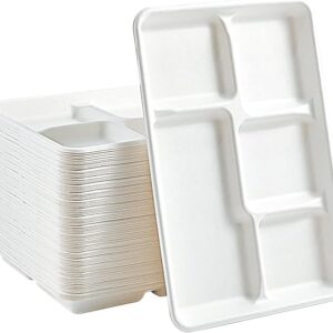 Compostable packaging tray for fruits and vegetables with shock absorption
