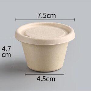 biodegradable sauce cups with lids